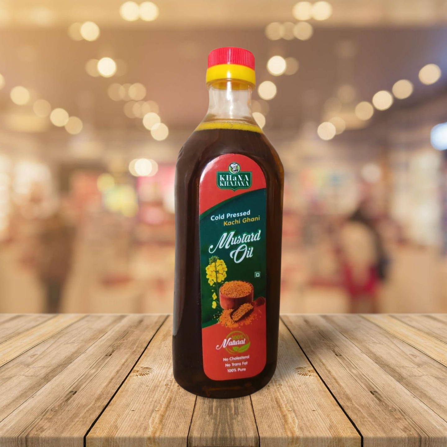 Buy Khana Khajana Cold-Pressed Mustard Oil online. 100% pure, rich in Omega-3 and antioxidants. Perfect for cooking, pickles, and Ayurvedic use.