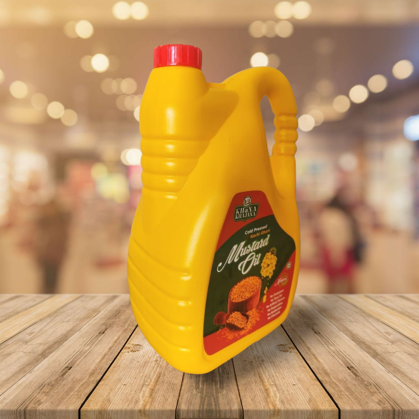 Buy Khana Khajana Cold-Pressed Mustard Oil online. 100% pure, rich in Omega-3 and antioxidants. Perfect for cooking, pickles, and Ayurvedic use.
