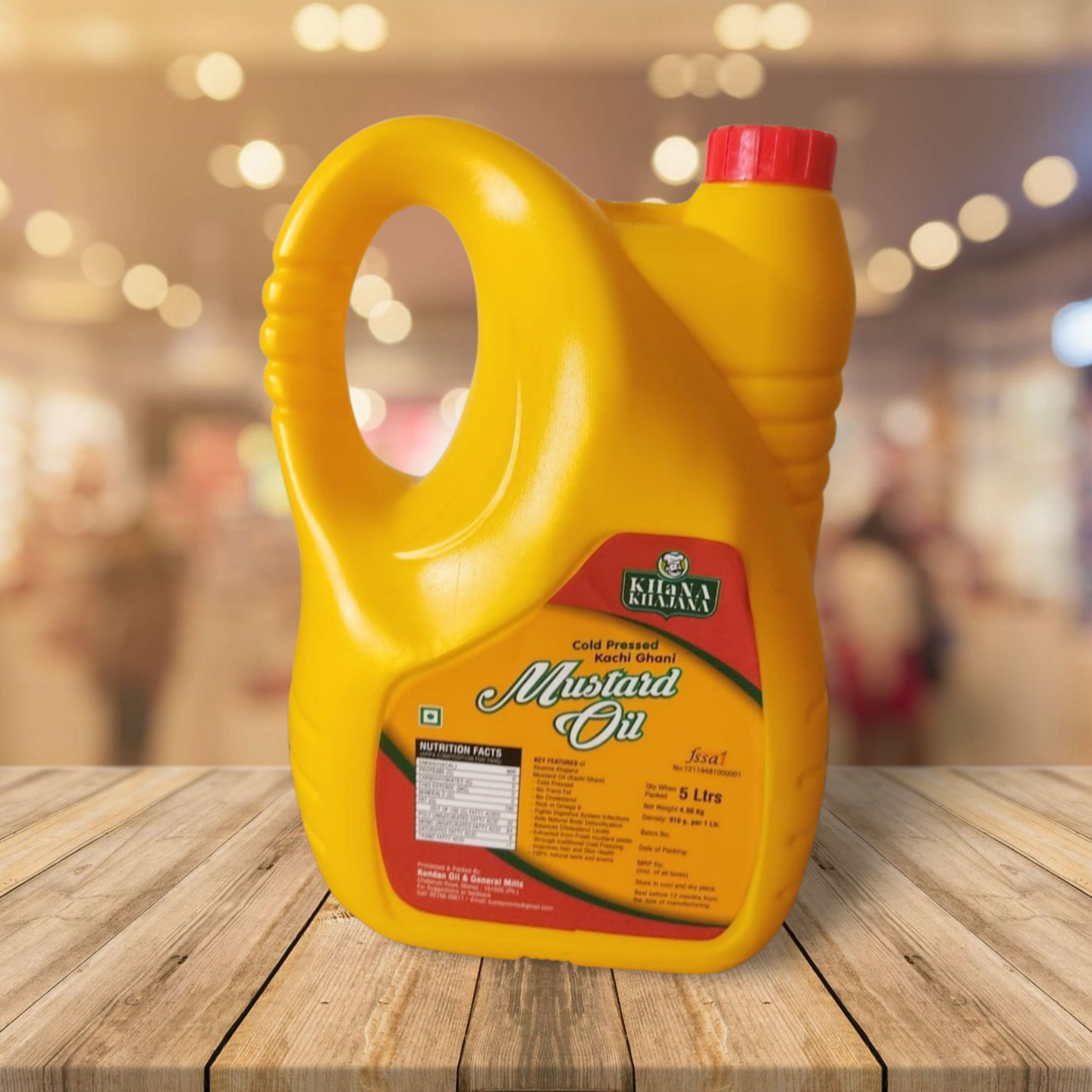 Buy Khana Khajana Cold-Pressed Mustard Oil online. 100% pure, rich in Omega-3 and antioxidants. Perfect for cooking, pickles, and Ayurvedic use.