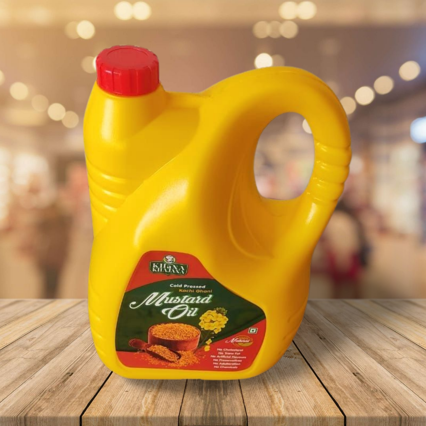 Buy Khana Khajana Cold-Pressed Mustard Oil online. 100% pure, rich in Omega-3 and antioxidants. Perfect for cooking, pickles, and Ayurvedic use.